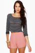 Susie Cutie Peach High-Waisted Shorts