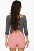 Susie Cutie Peach High-Waisted Shorts