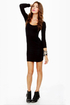 Hurley Atreyu Long Sleeve Black Dress