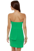 Par for the Corsage Strapless Green Dress
