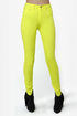 Insight High \\\'n\\\' Mighty Neon Yellow High Rise Skinny Jeans