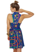 Runaway Chain Blue Print Dress