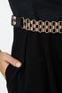 Here Noir There Black Belted Dress