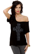 Kill Brand Dalmation Cross Black Tee