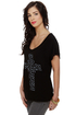 Kill Brand Dalmation Cross Black Tee