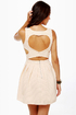 Heartland Cutout Cream Dress