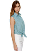 Small Town Girl Polka Dot Denim Shirt
