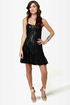 Lucca Couture All's Flare Black Lace Dress