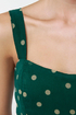 Lucca Couture Hotsy Dotsy Green One Shoulder Dress
