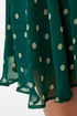 Lucca Couture Hotsy Dotsy Green One Shoulder Dress