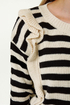 Lucca Couture Knits End Striped Sweater