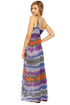 Weather Patterns Purple Print Silk Maxi Dress