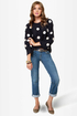 Dots Amore Navy Blue Polka Dot Sweater