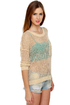 Net-amorphosis Cream Sweater Top