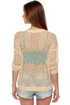 Net-amorphosis Cream Sweater Top