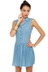 Work It Girl Blue Chambray Dress