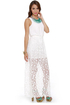 Circle Circle Hot Hot White Lace Maxi Dress