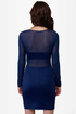Meshy Business Cutout Blue Dress