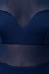 Meshy Business Cutout Blue Dress