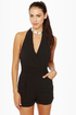 Very Veronica Black Halter Romper