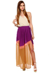 Purple Mountains Majesty Color Block Slit Skirt