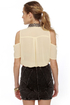Your True Collars Shine Beaded Cream Top