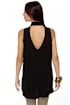 Tip-Top Sleeveless Black Top