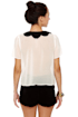 Class Act Sheer Black and White Top