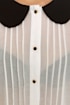 Class Act Sheer Black and White Top