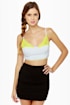 Hang Ten Neon-Trimmed Bustier Top