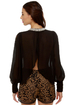 Post Meridian Beaded Black Top