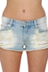Mink Pink Trailer Park Slashed Jean Shorts