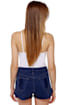 Mink Pink Slasher Flick Dark Blue Cutoff Jean Shorts