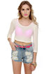 Mink Pink Valerie Sheer Lace Crop Top