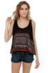 Somedays Lovin' Nostalgic Boarder Black Print Tank Top