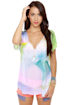 Local Celebrity Neon Waves Print Tee