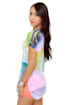 Local Celebrity Neon Waves Print Tee