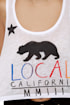 Local Celebrity Local Bear White Crop Top