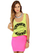 Local Celebrity Malibu Neon Yellow Crop Top