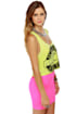 Local Celebrity Malibu Neon Yellow Crop Top