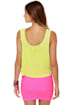 Local Celebrity Malibu Neon Yellow Crop Top