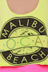 Local Celebrity Malibu Neon Yellow Crop Top