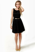 Flapper Keeper Backless Black Dress