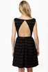 Flapper Keeper Backless Black Dress