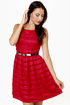 Flapper Keeper Backless Red Dress