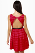 Flapper Keeper Backless Red Dress