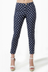 Bumper Cropped Blue Polka Dot Pants