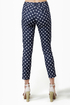 Bumper Cropped Blue Polka Dot Pants