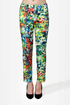 Monet, Monet, Monet Cropped Floral Print Pants