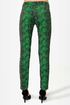 Snake It Till You Make It Green Snakeskin Print Pants